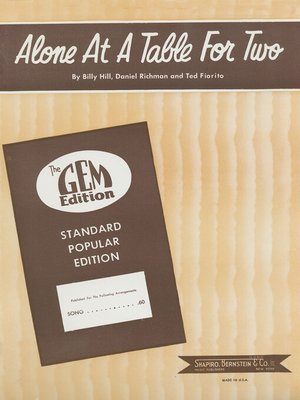 cover image of Alone At a Table For Two